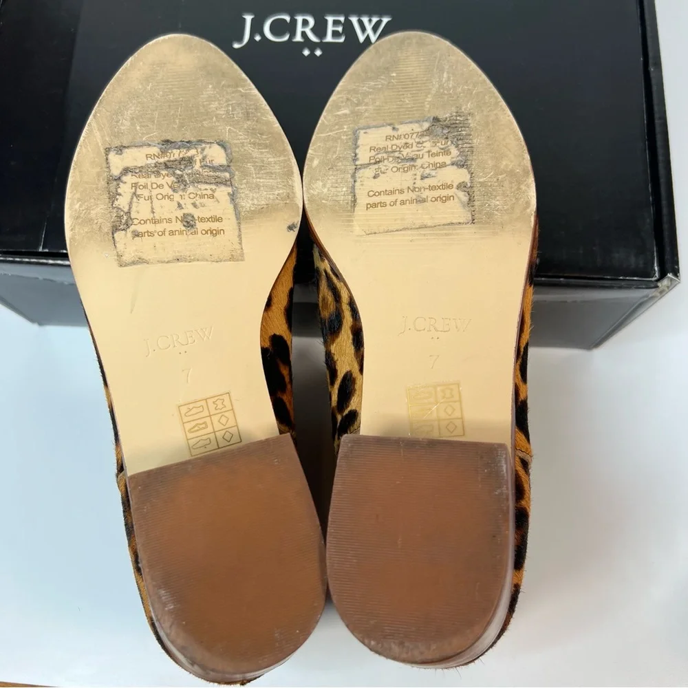 J. Crew Factory Walker Calf Hair Bootie in Leopard Print-like new